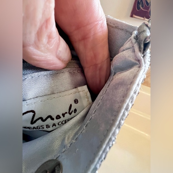 Vtg Marlo Small ART DECO Silver METAL MESH Evening Bag Chain Strap evening Purse - Picture 5 of 8